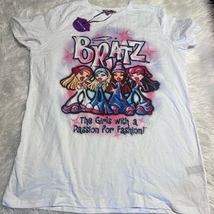 Dolls Kill White and Pink Bratz Graphic Tee
